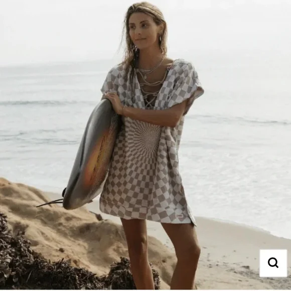 Sandcloud Lana Coverup chekered NWT - Picture 1 of 4